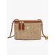 Women's Shoulder Bag Box Bag Straw Bag Straw Party Holiday Beach Chain Flower Large Capacity Solid Color Color Block Dark Brown Black White
