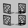 Book Ends Tree Design Modern Bookends for Shelves Non-Skid Bookend Heavy Duty Metal Book Stopper for Books/CDs Decorative Book Shelf for Home 2Pair