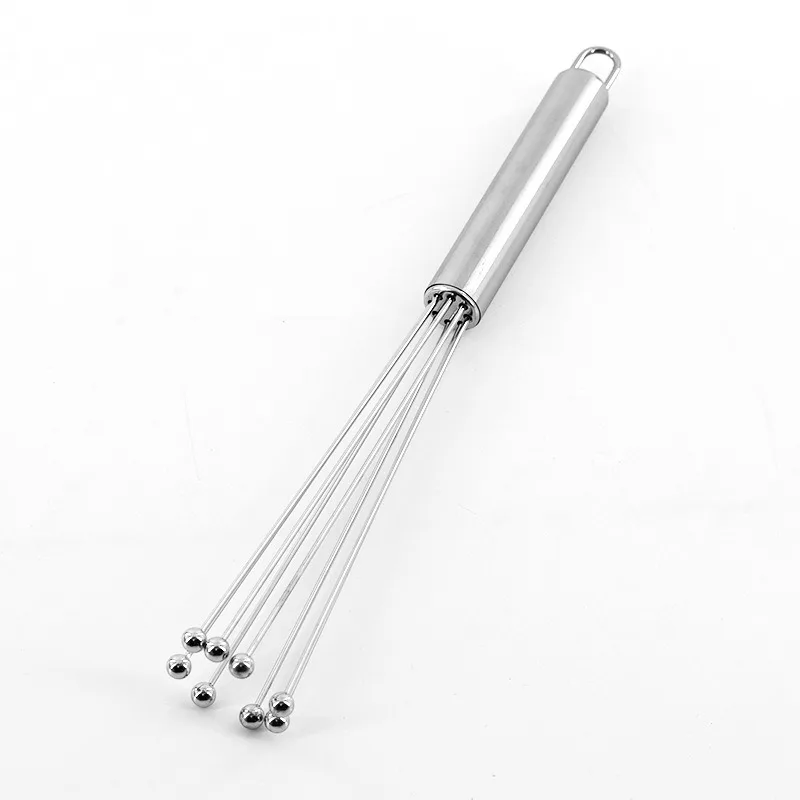 Egg Beaters Stirring Bead Ball Whisk Hand Held Egg Beater Stainless Steel Kitchen Tools Cooking Foamer Wisk Manual Mixer