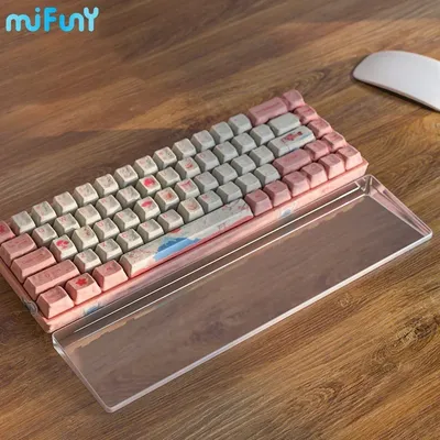 MiFuny Acrylic Frosted Transparent Keyboard Palm Rest Custom Wrist Rest Ergonomic for