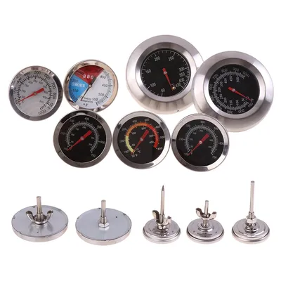 Stainless Steel BBQ Smoker Grill Thermometer Temperature Gauge 50-800 Degrees Fahrenheit