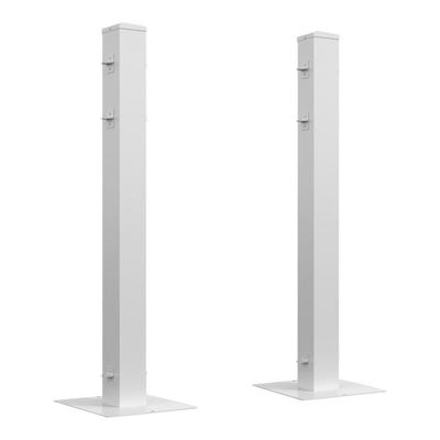 Mod-Fence Mod-Post Unassembled White 2-Way Fence Post Connector - 2/Pack