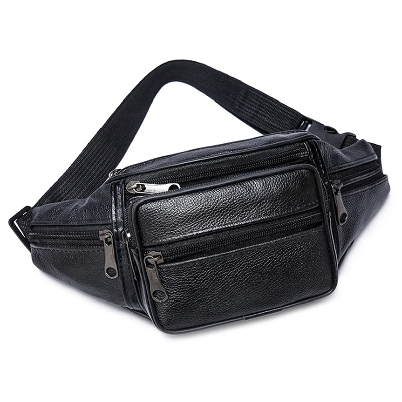 Sac de ceinture en cuir pour hommes, sac banane masculin, mode de luxe, petits sacs initiés