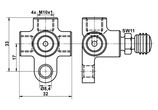 ATE Verbindungs-/Verteilerstück, Rohrleitungen 03.3514-2600.2 Image