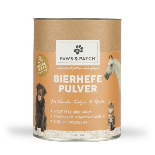 Sparpaket: 2x 250g PAWS & PATCH Bierhefepulver Ergänzungsfuttermittel für Hunde und Katzen.