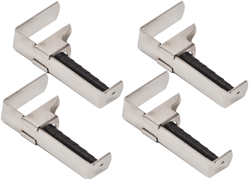 Eva 4 Tischtuchklammern+vernickelte Federn Image