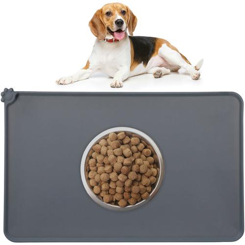 Napfunterlage, Hunde & Katzen Fressnapf, rutschfest, wasserdicht, Silikon Futtermatte, 48,5x30 cm,