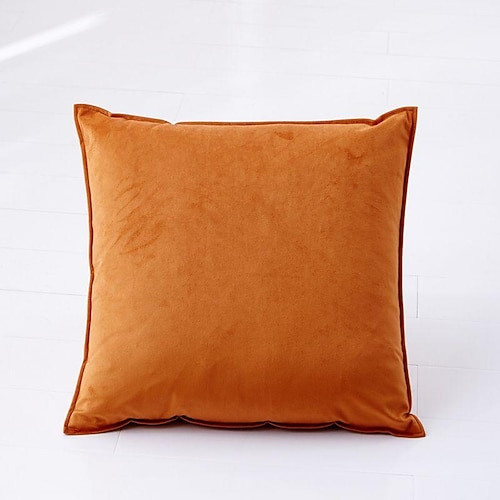 Dekorative Wurfkissen, 1 Stück, luxuriöser Samt, einfarbig, Kissenbezug, Wohnzimmer, Schlafzimmer, Sofa, Kissenbezug, Outdoor-Kissen für Sofa, Couch, Bett, Stuhl, Rosa, Blau, Salbeigrün, Lila Image