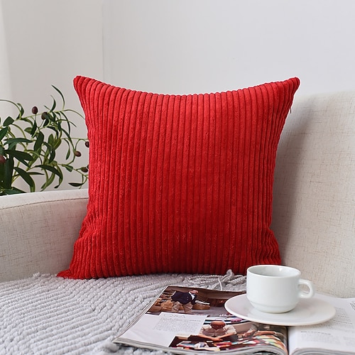 nordischer einfarbiger Cord-Kissenbezug fürs Büro, weiches Kissen ohne Kern, Heim-Wohnzimmer-Sofa-Dekor, grün, orange, rosa, blau