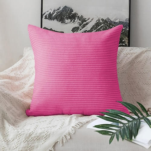 nordischer einfarbiger Cord-Kissenbezug fürs Büro, weiches Kissen ohne Kern, Heim-Wohnzimmer-Sofa-Dekor, grün, orange, rosa, blau