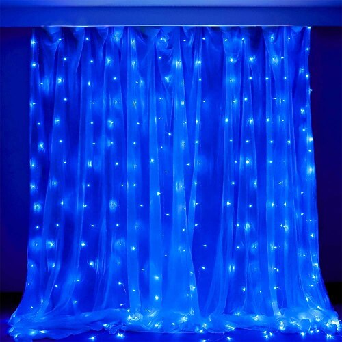 Elegante Hochzeitsfeier Empfang Party Außen Lichterkette Dekoration LED Eiszapfen Vorhang Feen Lichterkette 3x3m 300 LEDs für Hochzeitsfenster Vorhang Party Baum Garten Patio Image