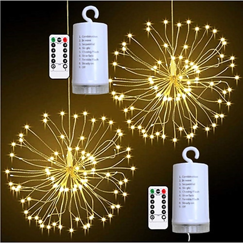 Outdoor Lichterketten wasserdichte LED hängende Starburst Lichterketten 150 LED Kupferfee DIY Girlande Lichter wasserdicht mehrere Modi Outdoor Twinkle Light Image