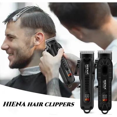 HIENA Hair Clippers 1200mAh High Power Electric Hair Trimmer Set Professional Barber Hair Cutting