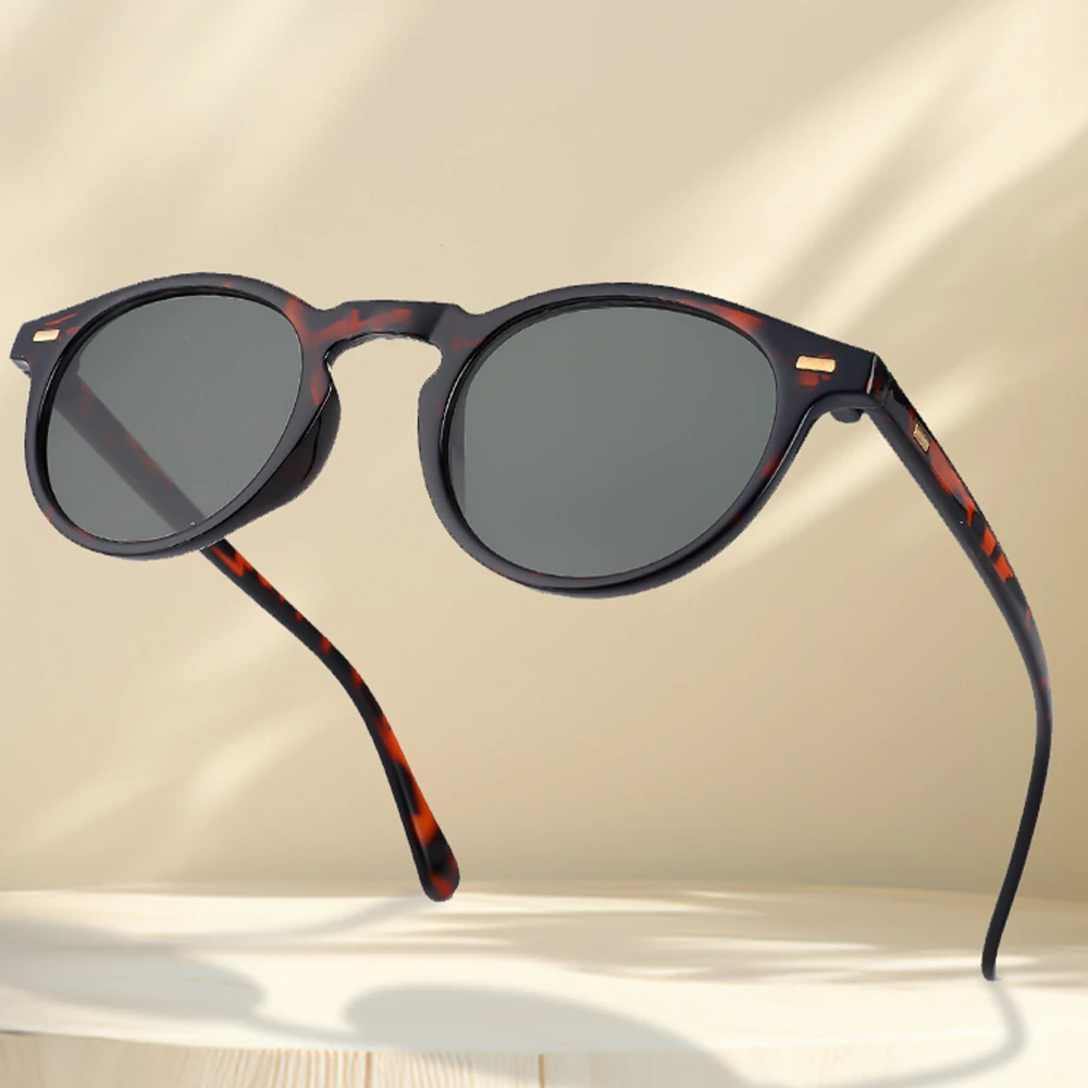 Kleine runde Sonnenbrille, stilvolle Sonnenbrille für Damen und Herren, Retro, klassisch, Multi-Style-Auswahl, Reisen, Einkaufen, Wandern, UV400 Image