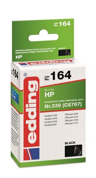 Edding Druckerpatrone 164 HP 339 schwarz, Ersetzt: HP C8767, No.339 Image