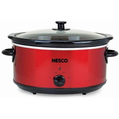 Nesco SC-6-22 Slow Cooker, 6 Qt, Red