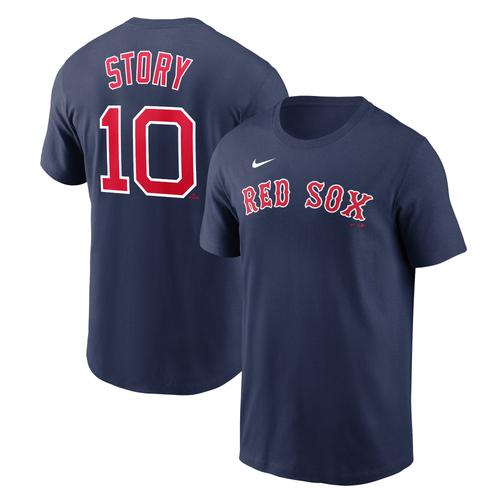 Nike Trevor Story Boston Red Sox Name & Nummer T-Shirt für Herren, Marineblau