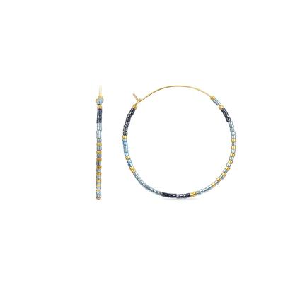 Luxenter Sterling Silber 925 Ohrringe mit mehrfarbigen Kristallen in 18K Gelbgold - Bubha Image