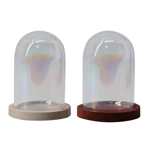 Vase à fleurs en verre transparent Everche avant, mini couvercle breton, ombre, étui à cloche, jardin, mariage, ornement de maison, 4 pièces