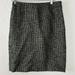 J. Crew Skirts | J Crew The Pencil Skirt Notte Tweed Black Gold White Lined Career Office Wool | Color: Black/Gold | Size: 6