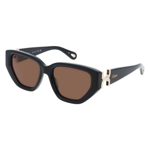 Chloé CH0235S Damen-Sonnenbrille Vollrand Butterfly Recycled Acetat-Gestell, schwarz