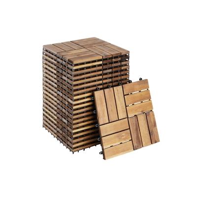 TECTAKE Terrassenfliesen Tabula 12er Lamellen - 20 Image