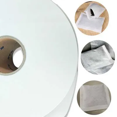 Food grade heat sealed tea filter paper and tea bag packaging machine roll film coffee powder filter paper roll material