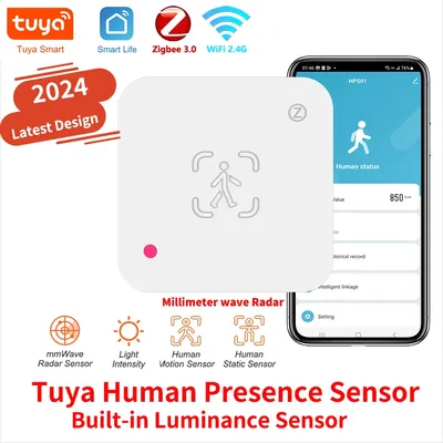 Tuya WiFi Human Presence Sensor MmWave Radar Detector With Luminance Sensor For Smart Home Smart