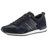 Sneaker TOMMY HILFIGER "ICONIC LEATHER SUEDE MIX RUNNER", Herren, Gr. 48, blau (dunkelblau), Veloursleder, Lederimitat, sportlich, Schuhe, im Materialmix, Freizeitschuh, Halbschuh, Schnürschuh