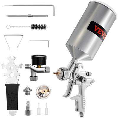 VEVOR Professional Auto & Home Paint Spray Gun Set, 1000ml Capacity, Air Regulator for Walls, Cars, Furniture