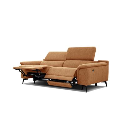 3-Sitzer Sofa mit 2 Relaxfunktion in Stoff, orange