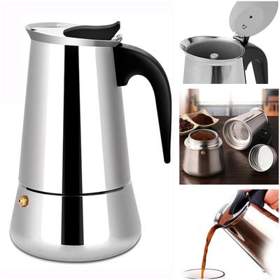 Coocheer - Italienische Kaffeemaschine, 6, 9,12 Tassen. Moka-Kaffeemaschine aus Edelstahl,