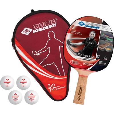 DONIC Tischtennis-Set Donic-Schildkröt Tischtennis-Geschenkset Persson 600, 1 Schläger mit Kork-Grif, Größe - in Lila