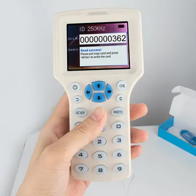10 Frequency RFID Copier 13.56Mhz NFC Smart Chip Card Clone Copier 125Khz T5577 Key Card Reader IC