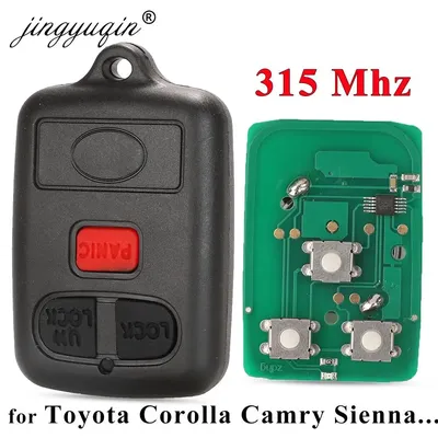 jingyuqin 2+1Panic 3 Buttons Remote Car Key for Tovota COROLLA Vios Camry Sienna Remote Transmitter