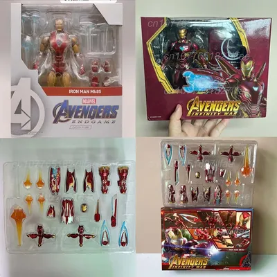 Iron Man Avengers MK85 Ironman MK50 Mark50 Nano Armor Luxury Set with Weapon Action Figure Model