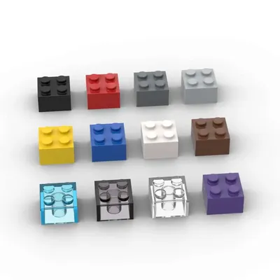 MOC 10PCS 3003 2x2 Building Blocks High-Tech House Castle Bricks Educational Particle Puzzle Idea Toy Children Birthday Kid Gift