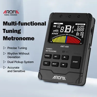 Metronome Tuner for All Instruments, Rechargeable Digital Metronome with English Vocal Counting and