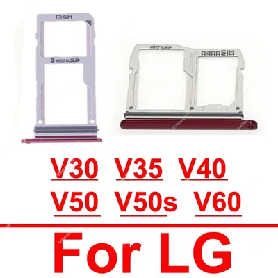 For LG V30 Plus V35 V40 V50 V50S V60 SIM Card Tray Sim Card Holder Reader Adapters Replacement