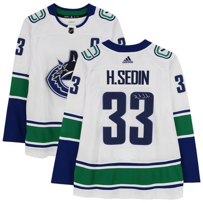 Henrik Sedin – Vancouver Canucks – signiertes weißes authentisches Adidas-Trikot Image