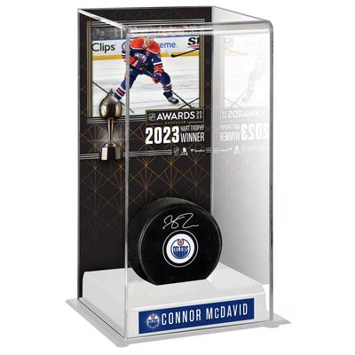 Connor McDavid Edmonton Oilers 2023 Hart Trophy Gewinner Deluxe Große Hockey Vitrine Image