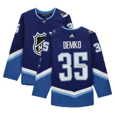 Thatcher Demko Blaues, signiertes adidas Authentic-Trikot der Vancouver Canucks für das NHL All-Star Game 2022 Image
