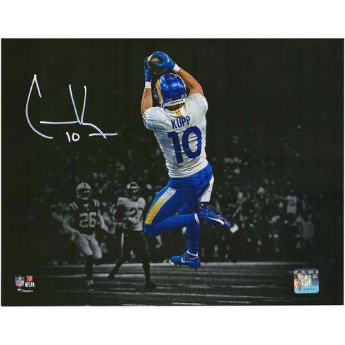 Cooper Kupp Los Angeles Rams signiertes 11 x 14 Zoll Catch Spotlight-Foto