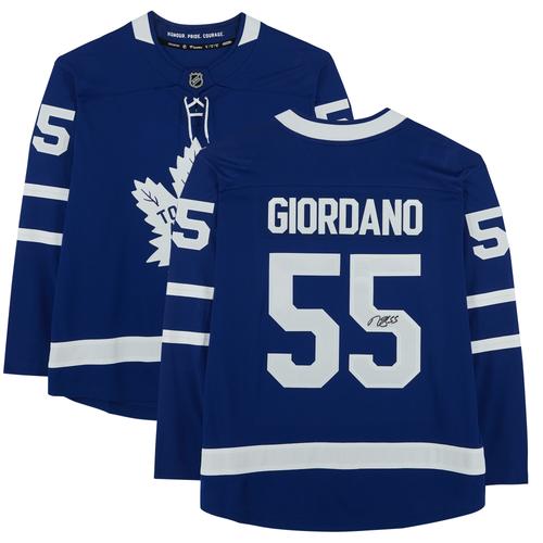 Von Mark Giordano signiertes blaues Fanatics Breakaway-Trikot der Toronto Maple Leafs