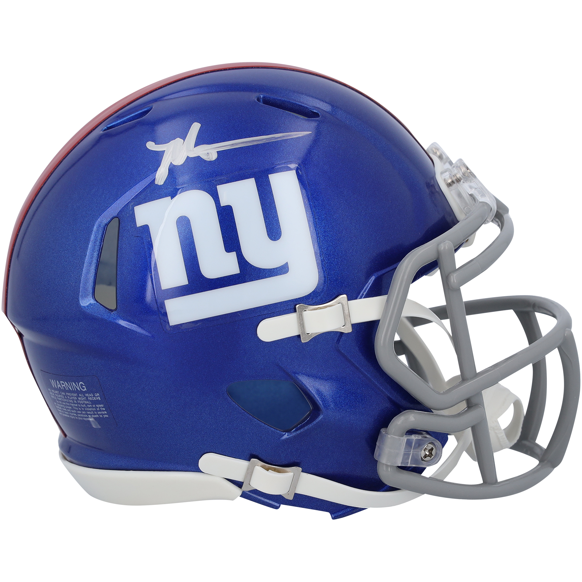 Von Malik Nabers signierter Riddell Speed Mini-Helm der New York Giants Image