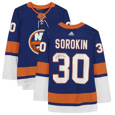 Ilya Sorokin – Autogramm vom New York Islanders – Blaues authentisches Adidas-Trikot Image