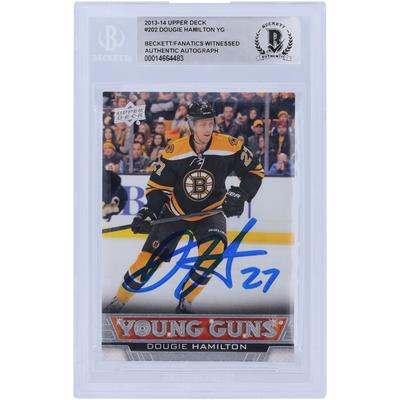 Dougie Hamilton Boston Bruins signierte 2013-14 Upper Deck Young Guns #202 Beckett Fanatics bezeugte authentifizierte Rookie-Karte Image