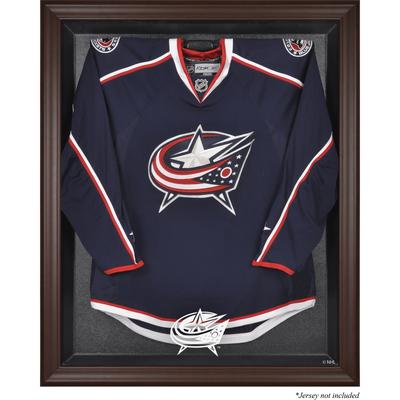 Vitrine mit Logo-Trikot der Columbus Blue Jackets in Braun mit Rahmen Image