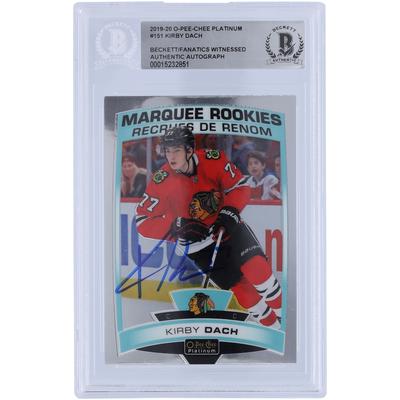 Kirby Dach Chicago Blackhawks signierte 2019-20 Upper Deck O-Pee-Chee Platinum Marquee Rookies #151 Beckett Fanatics bezeugte authentifizierte Rookie-Karte Image