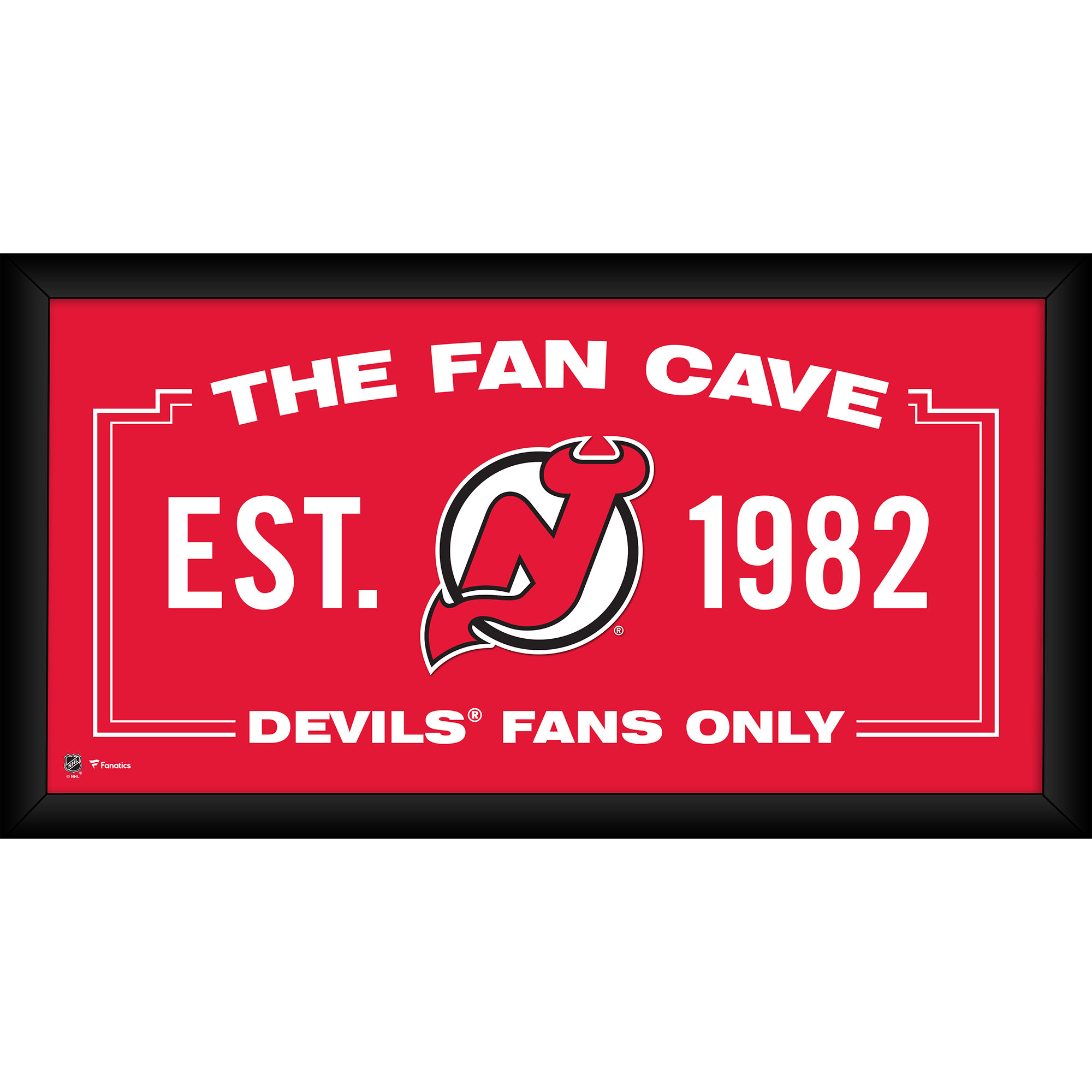 New Jersey Devils – Gerahmte Fan-Höhlen-Collage, 25,4 x 50,8 cm Image